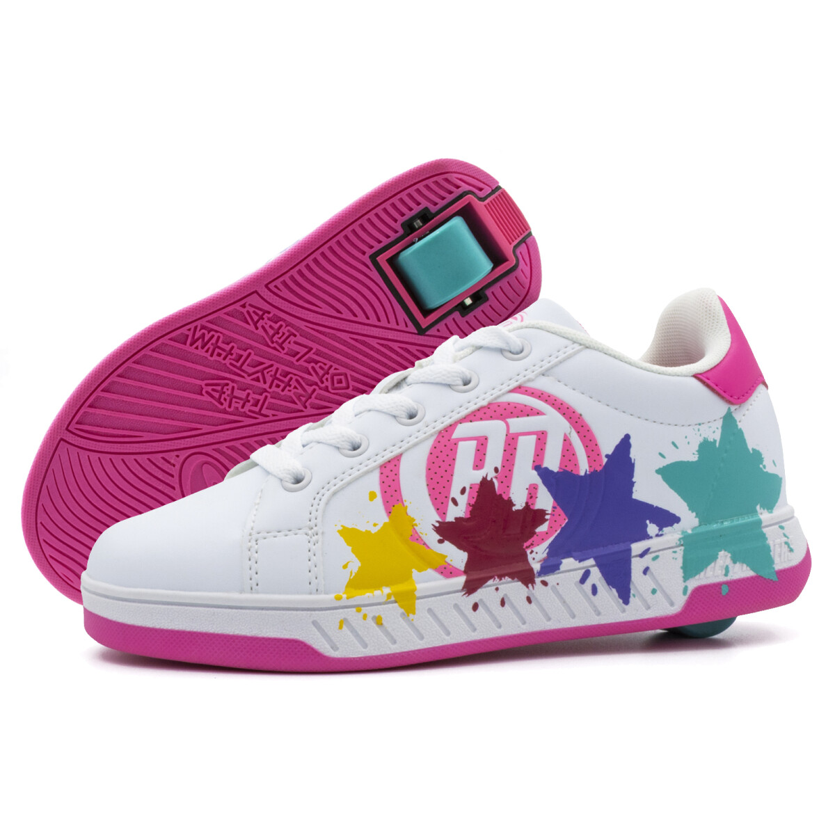 BREEZY ROLLERS 2180373 Splash weiss/pink