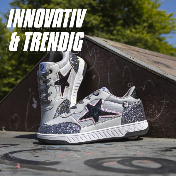 Breezy Grigio Star Glitter Scarpe Con Rotelle